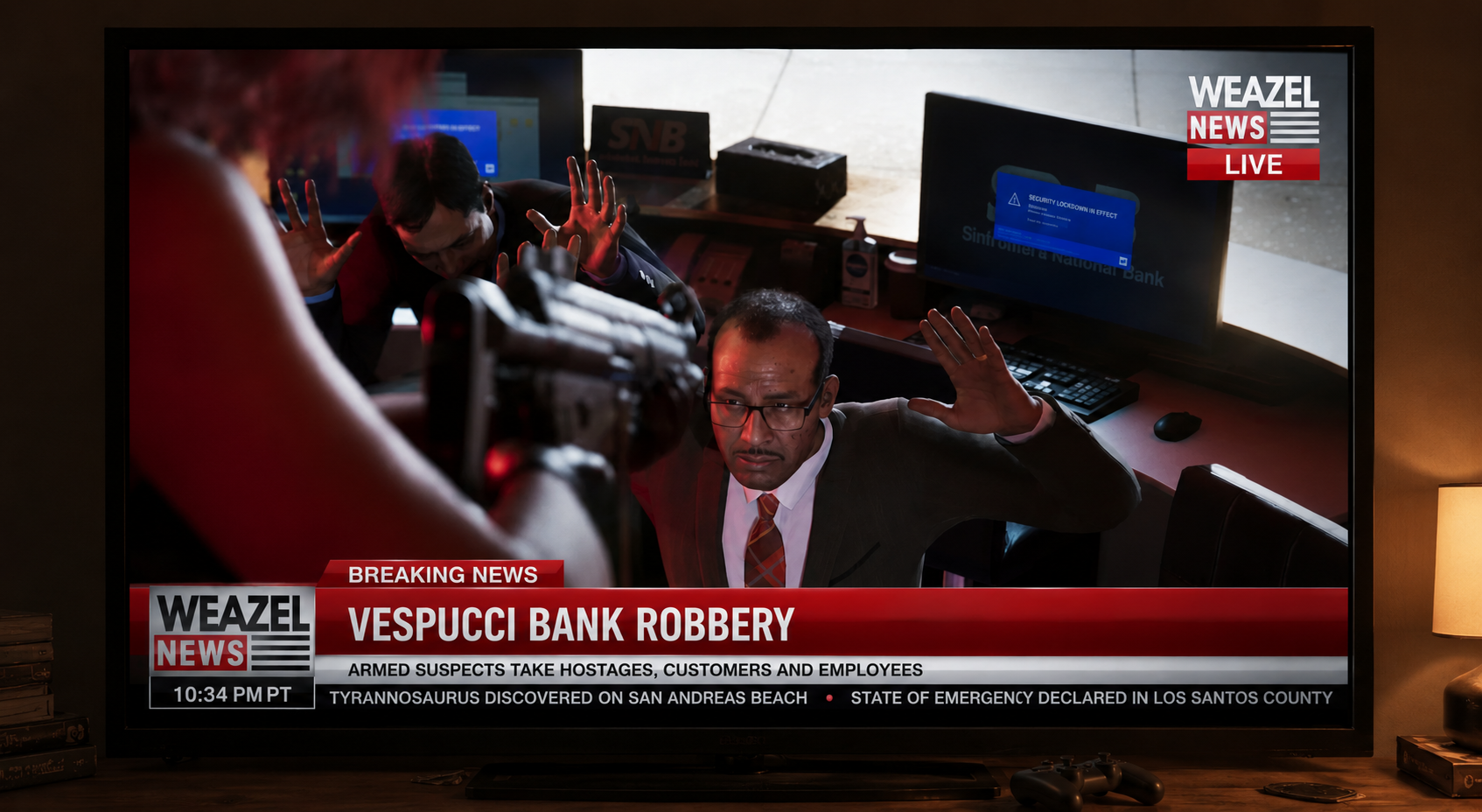 Weazel News — incident SNB Vice City